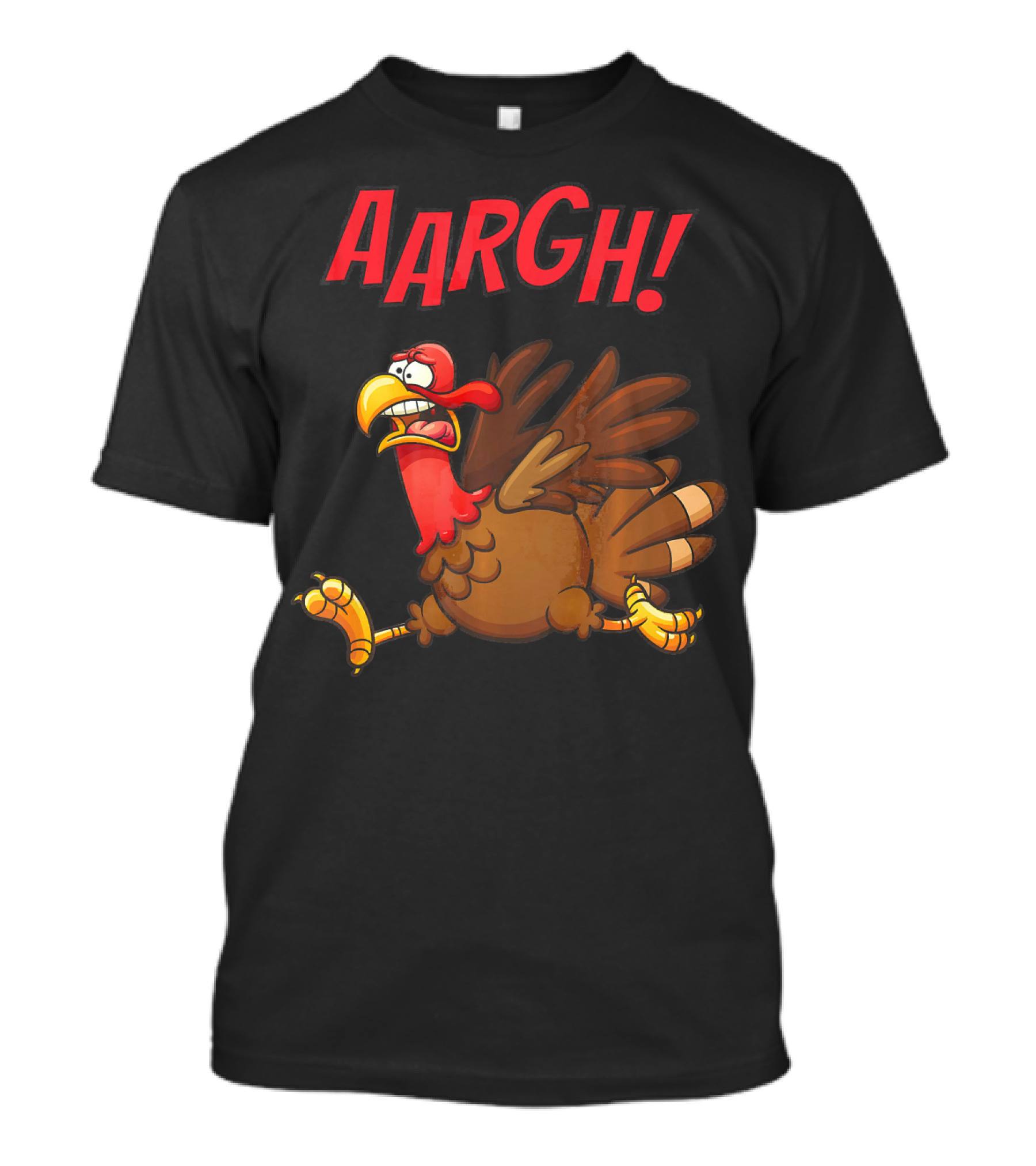 Funny Christmas Dinner Turkey Escape AARGH T-Shirt