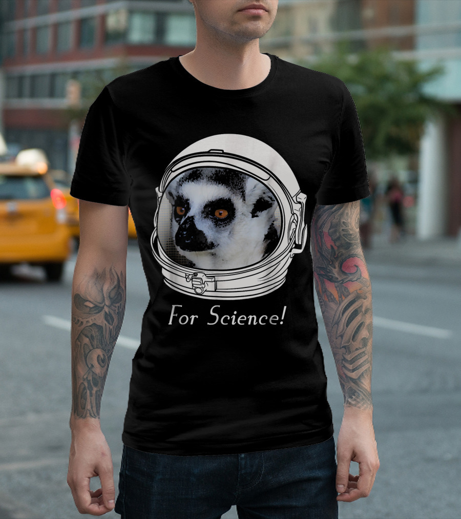 Funny Space NASA Astronaut Major Lemur For Science T-Shirt