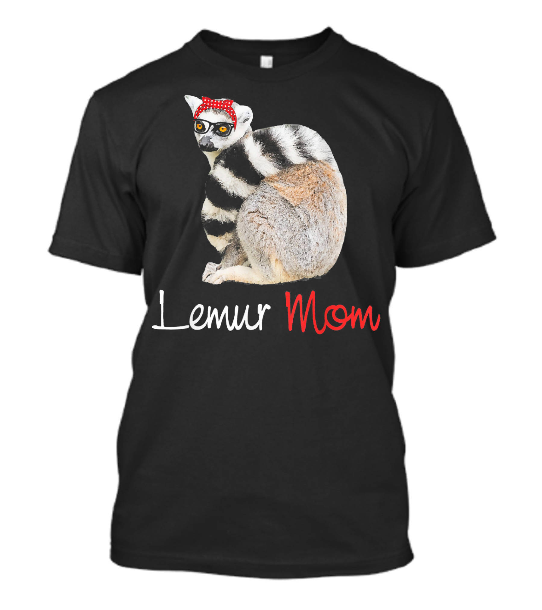 Lemur Mom Funny Red Bandana Mothers T-Shirt