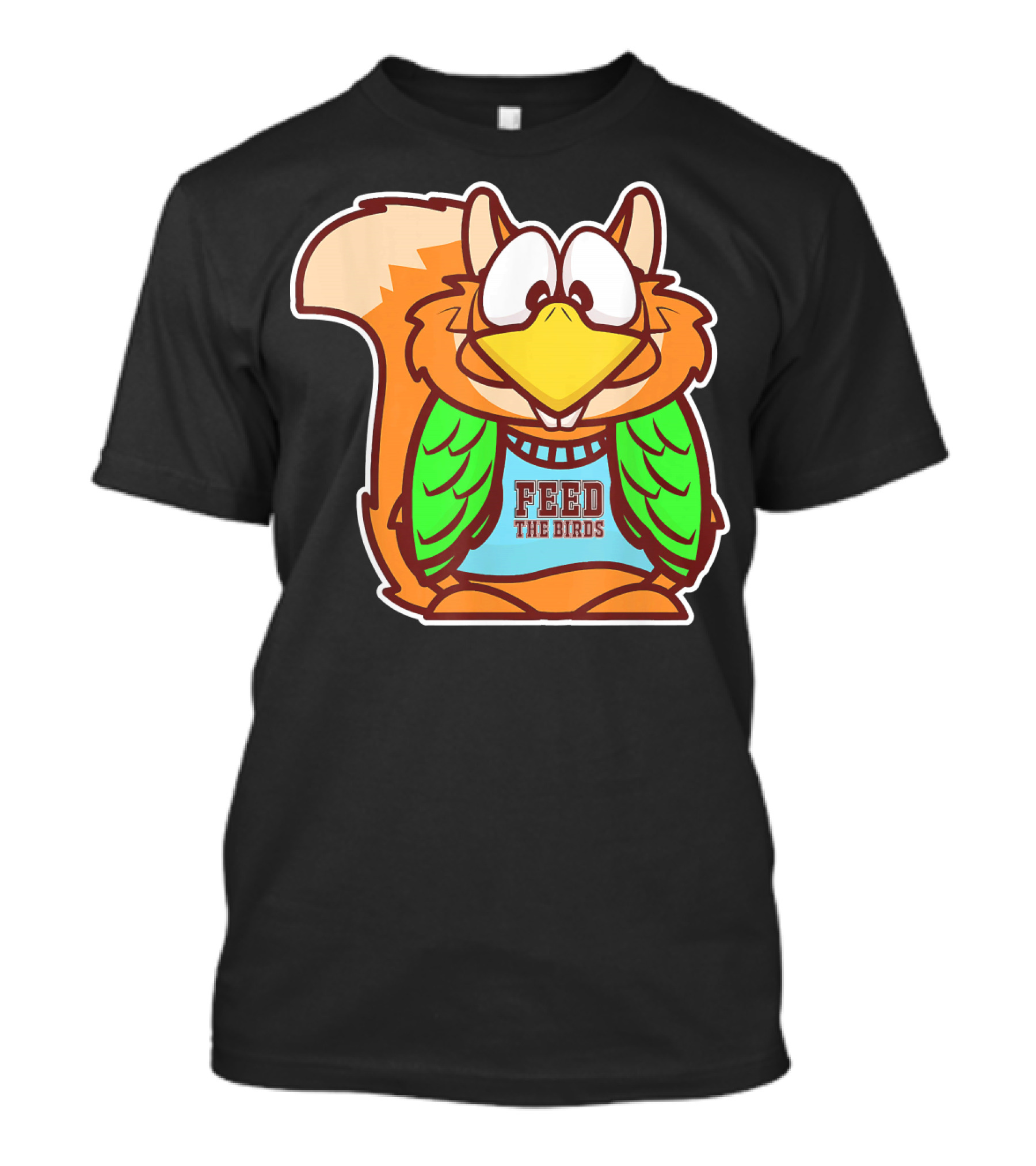 Funny Smart Hungry Squirrel Feed The Birds T-Shirt