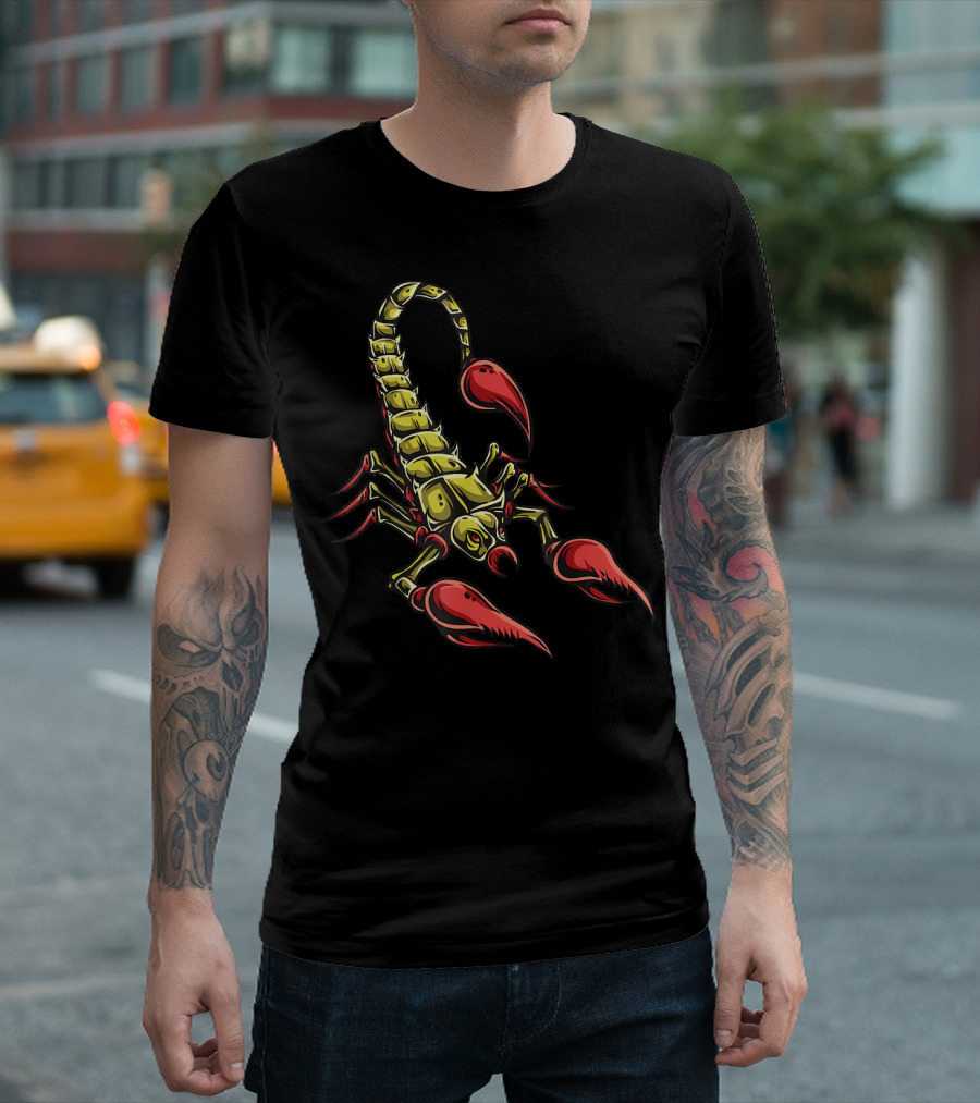 Green Scorpion Yellow and Red Accents T-Shirt