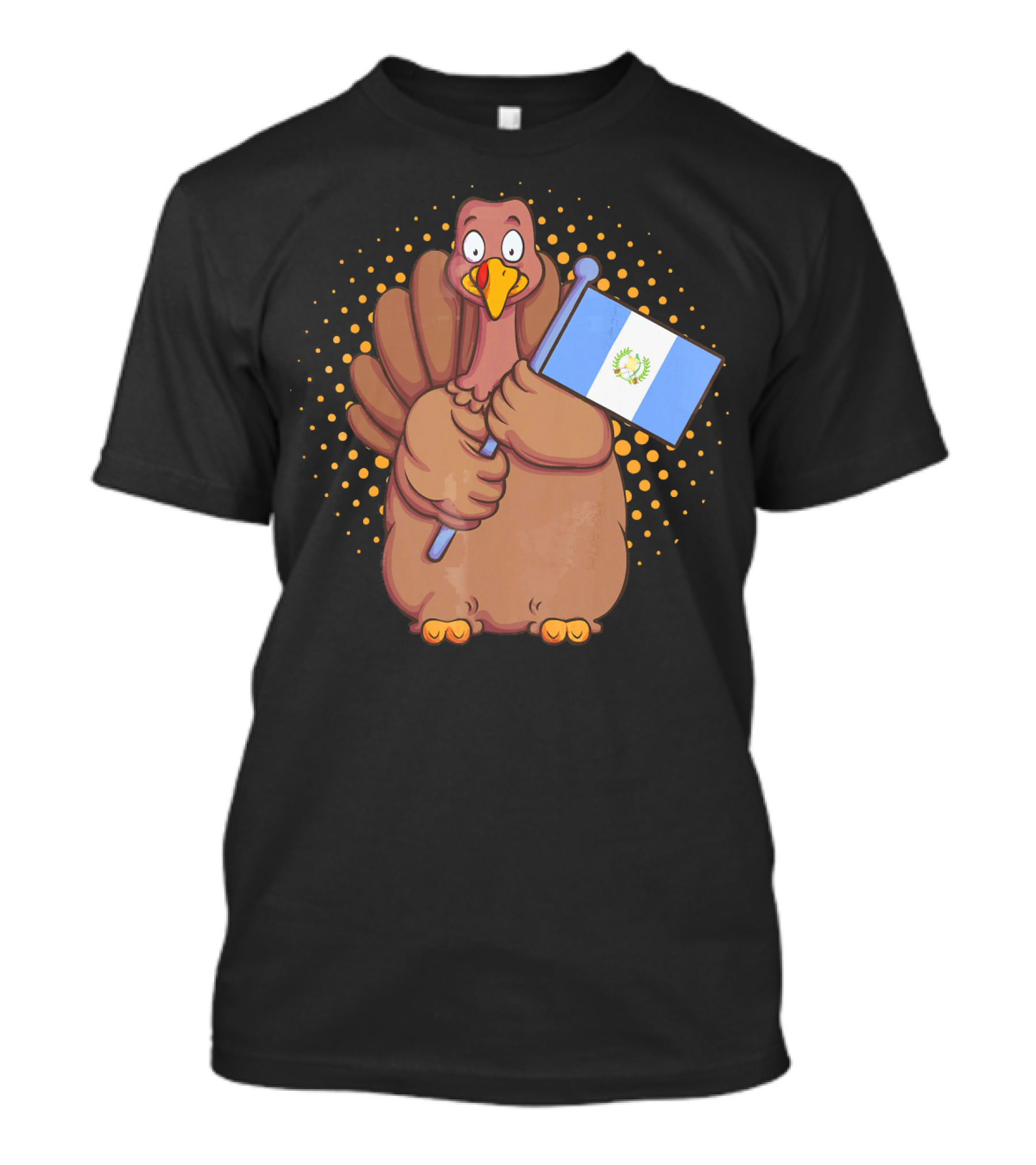 Guatemalan Thanksgiving Turkey Holding Flag T-Shirt