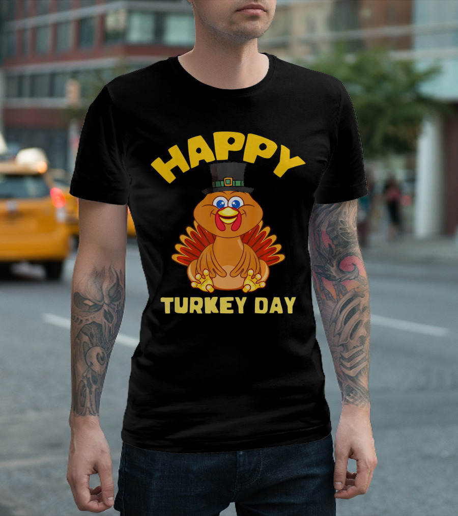 HAPPY TURKEY DAY CUTE LITTLE PILGRIM T-Shirt