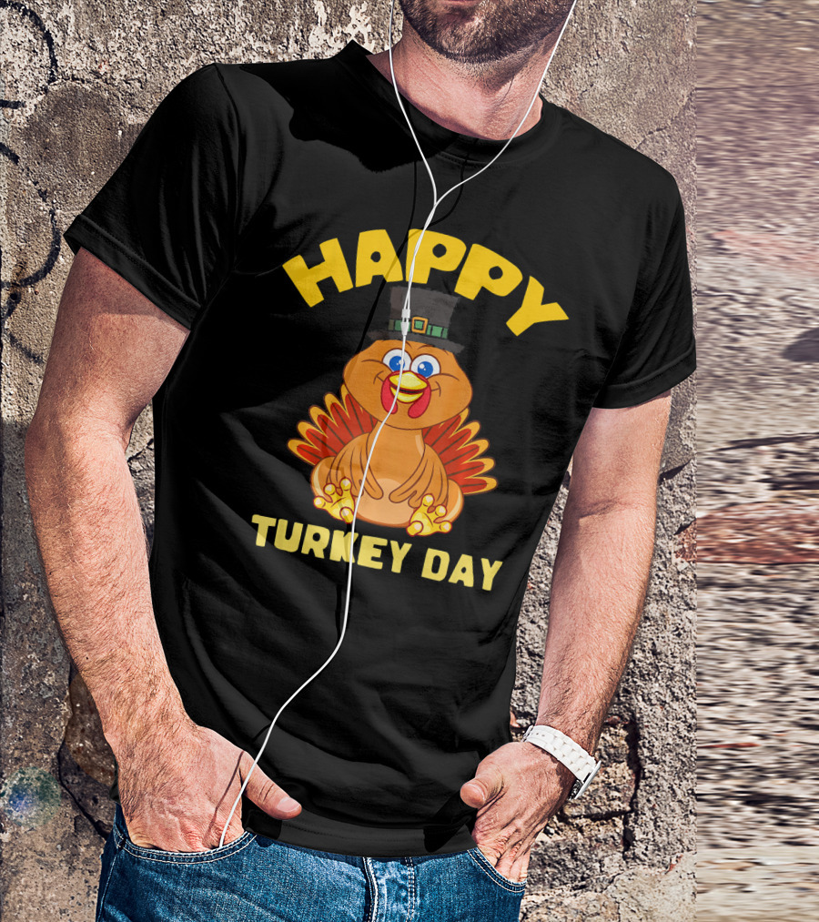 HAPPY TURKEY DAY CUTE LITTLE PILGRIM T-Shirt