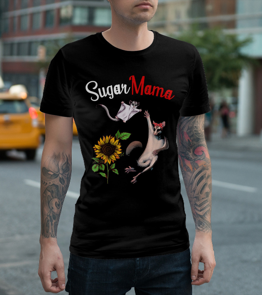 Sugar Mama with Playful Sugar Glider and Sunflower T-Shirt
