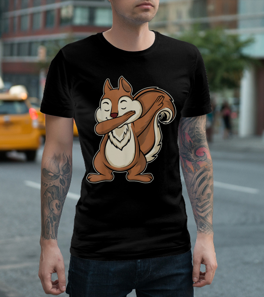 Funny Squirrel Dab Dabbing Pose T-Shirt