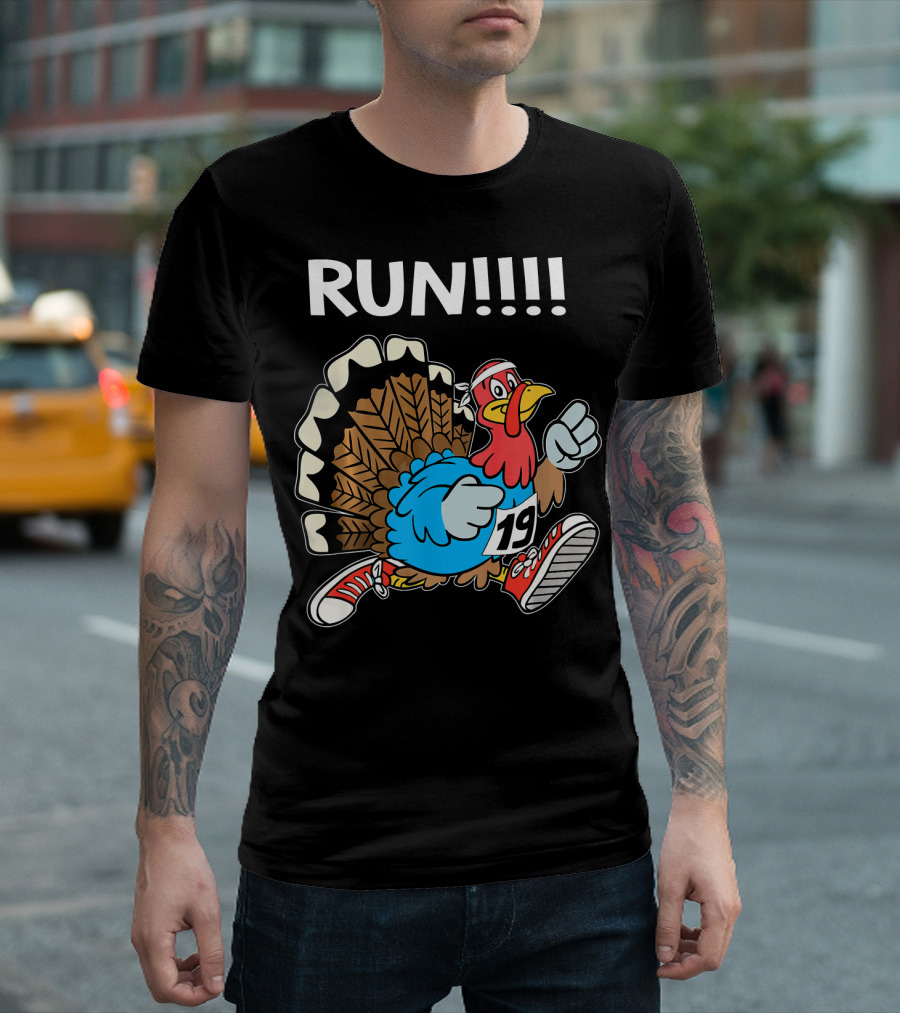 RUN Turkey Funny Running Trot 19 T-Shirt