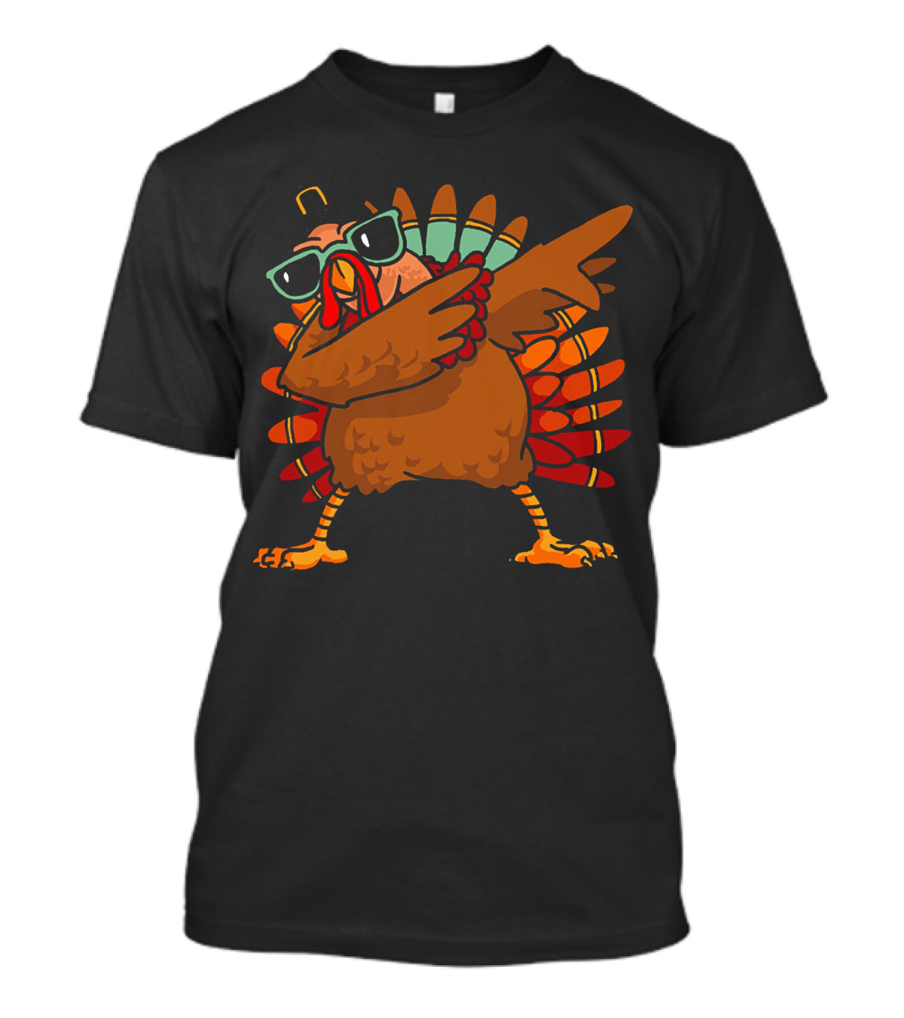 Thanksgiving Turkey Dab Dance Funny Sunglasses T-Shirt
