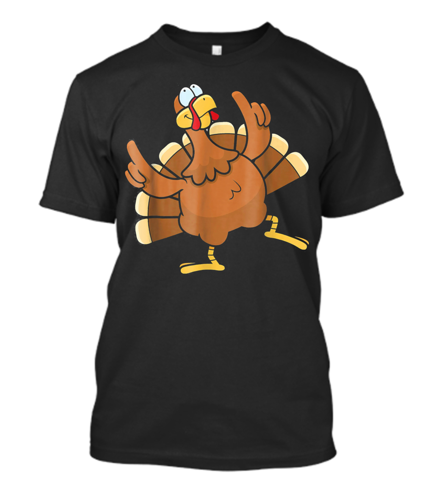 Funny Dancing Turkey Cartoon Character T-Shirt
