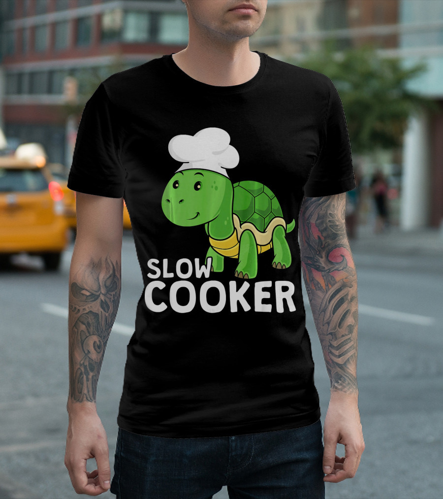 Slow Cooker Funny Turtle Chef Cook T-Shirt