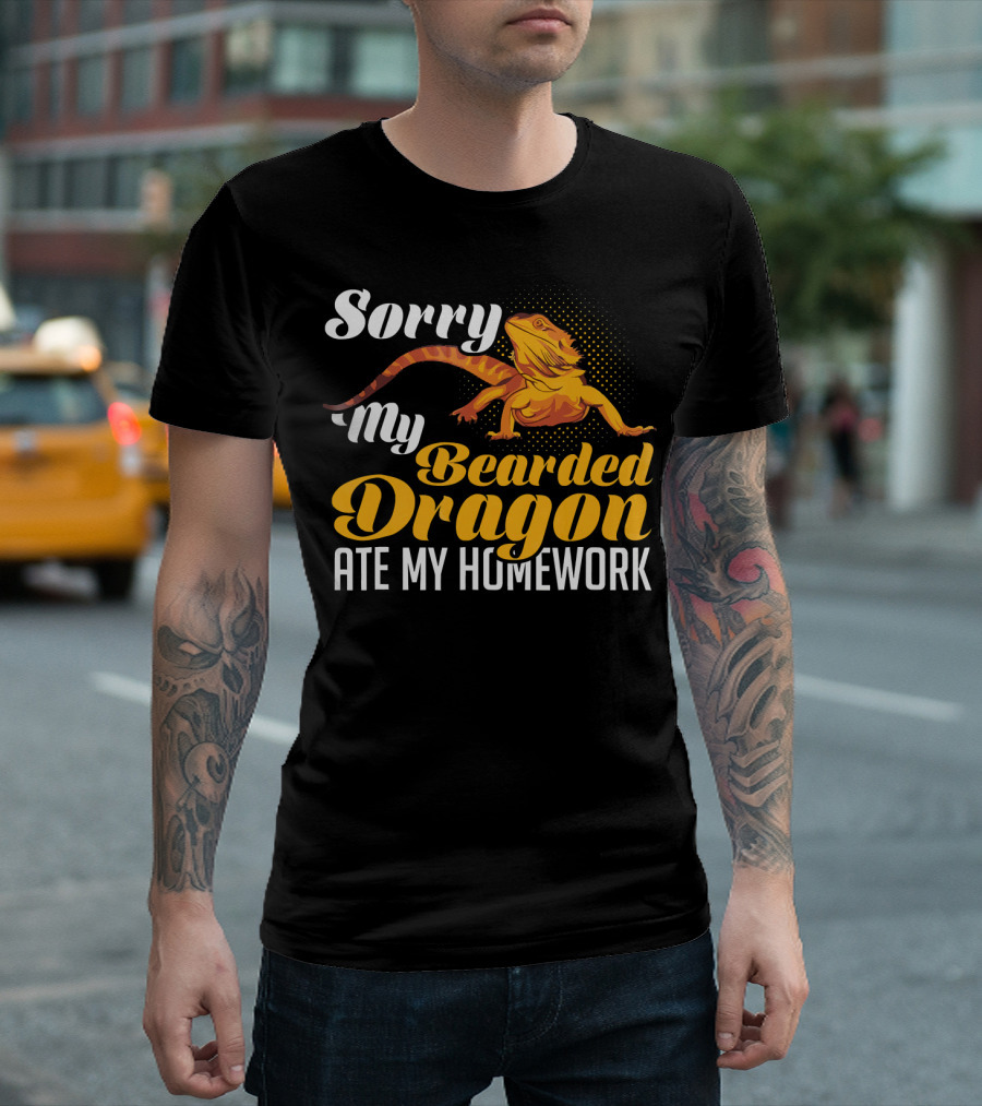 Funny Sorry My Bearded Dragon Ate My Homework T-Shirt