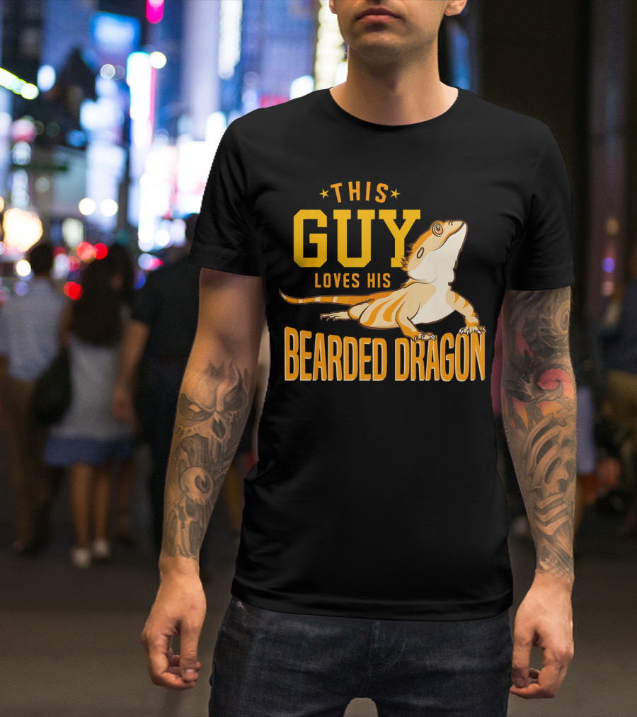 This Guy Loves His Bearded Dragon T-Shirt