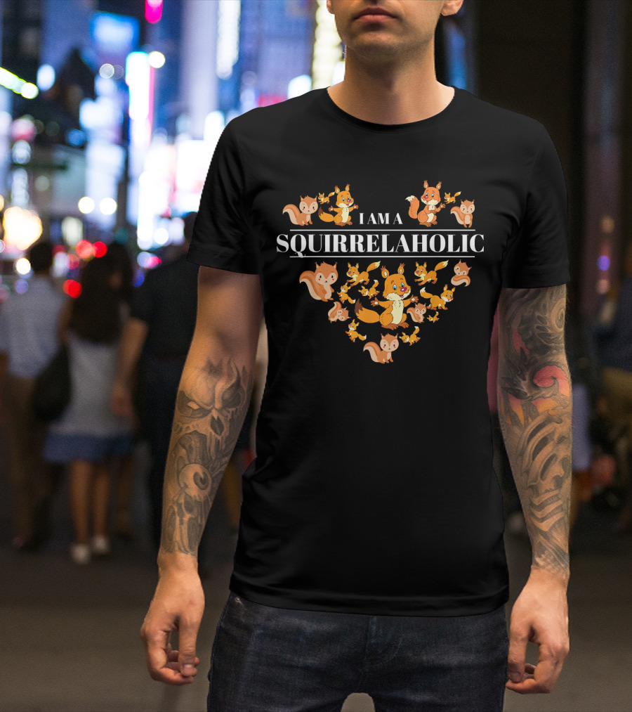 I Am A SquirrelAholic Funny Squirrel Lover Heart T-Shirt