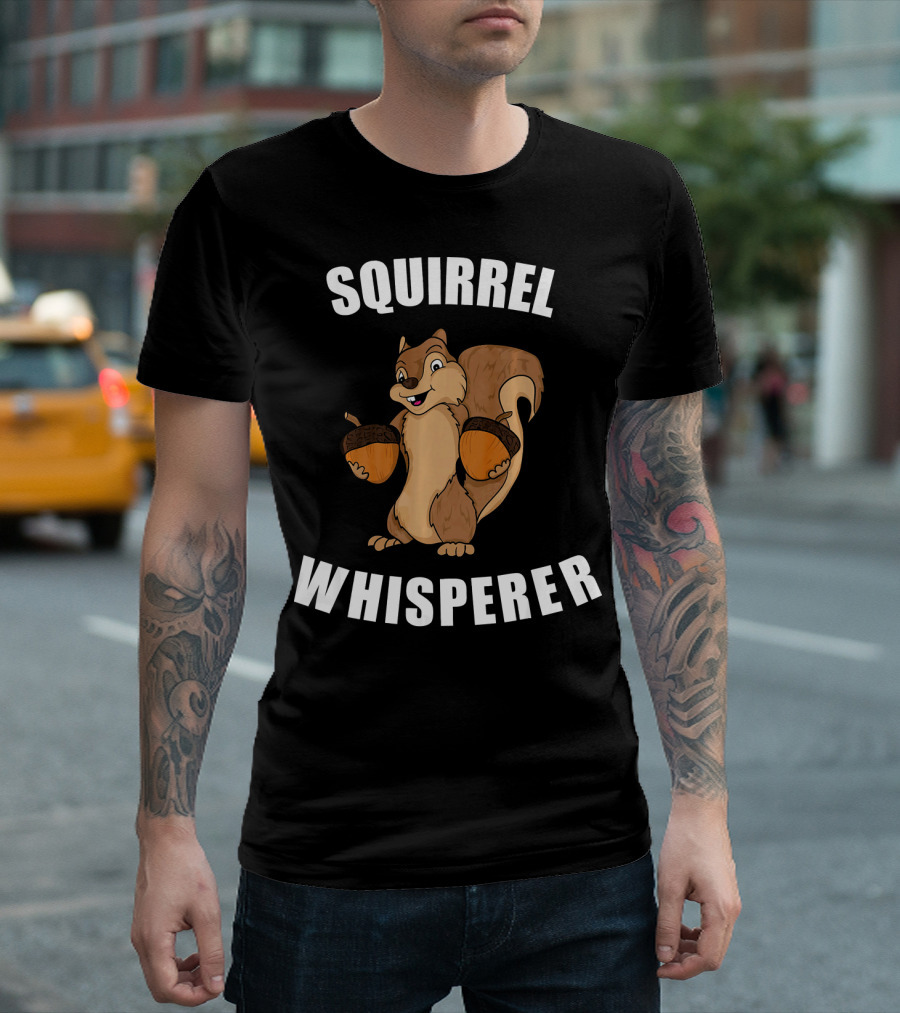 Squirrel Whisperer Funny Acorn Character T-Shirt