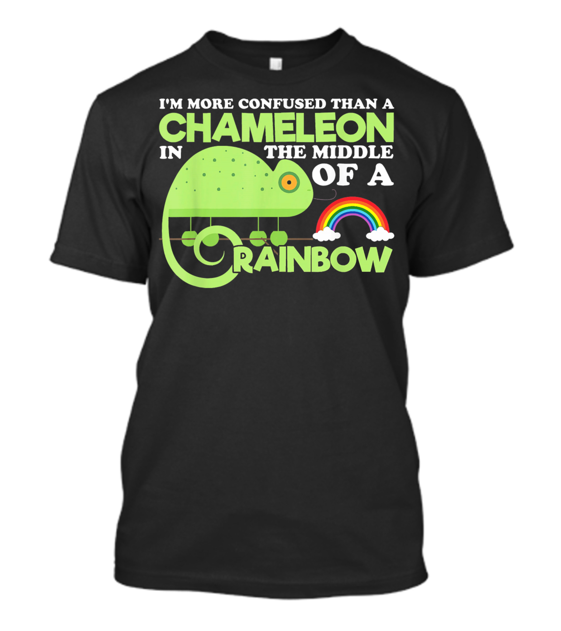 I'm More Confused Than A Chameleon In The Middle Of A Rainbow T-Shirt