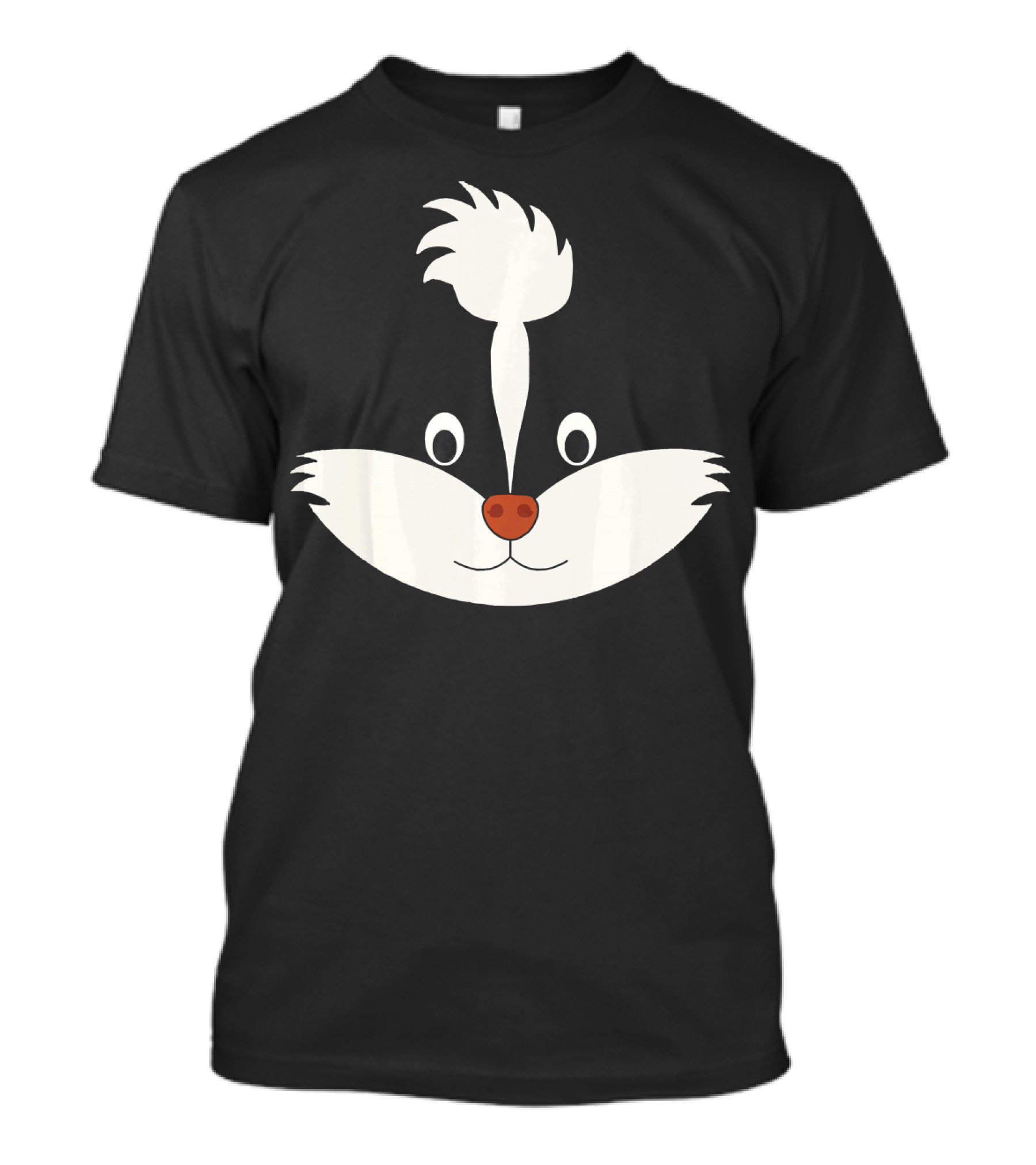 Funny Halloween Awesome Skunk Face Costume T-Shirt