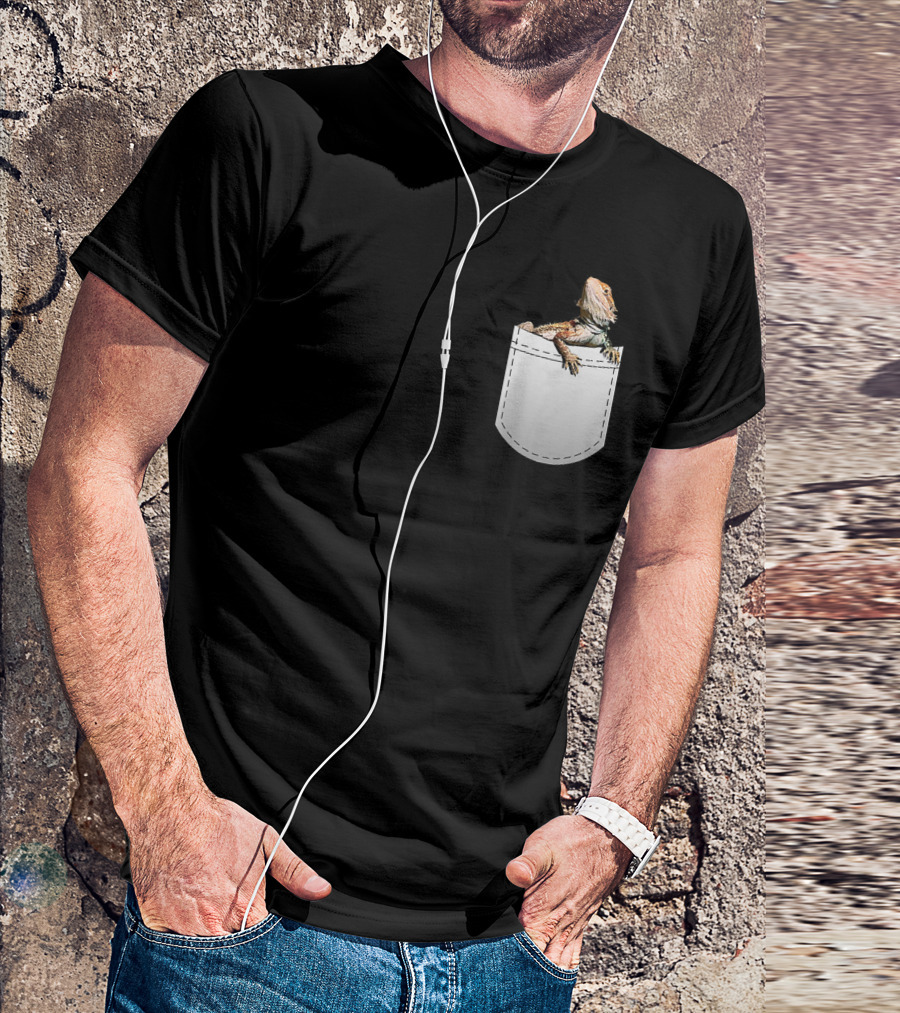 Funny Bearded Dragon Youth Bearded Pocket Lizard T-Shirt