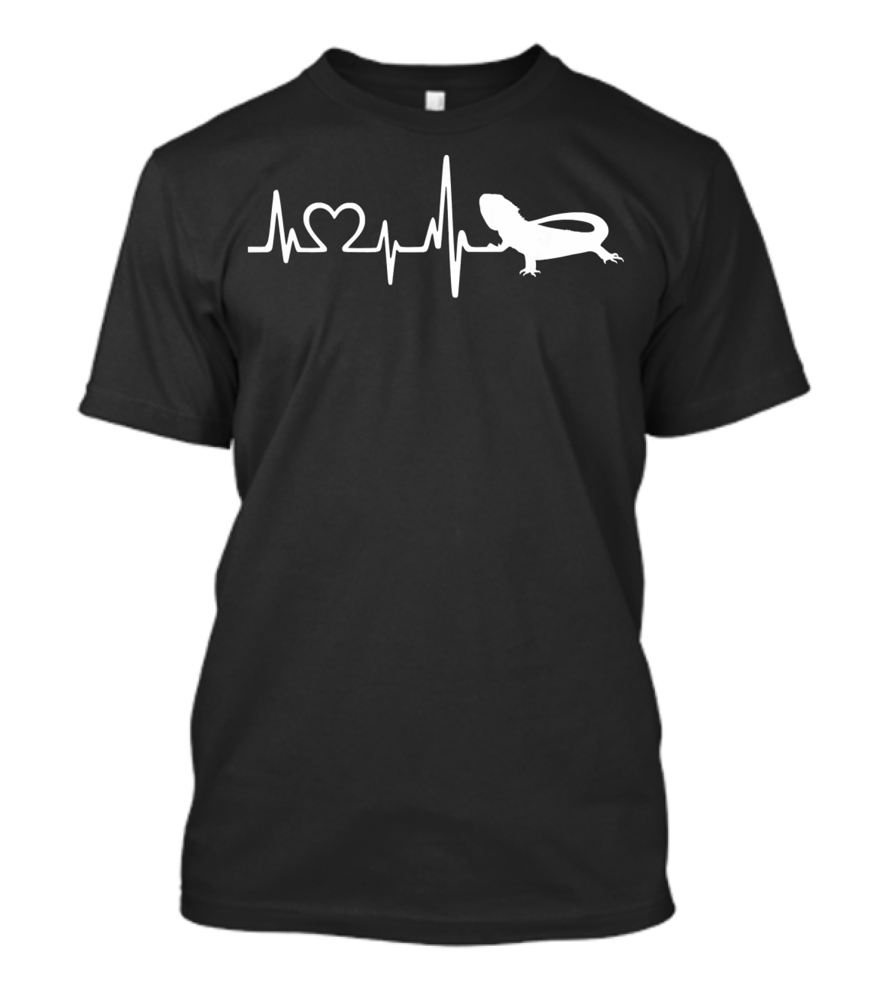 Funny Bearded Dragon Heartbeat Love T-Shirt
