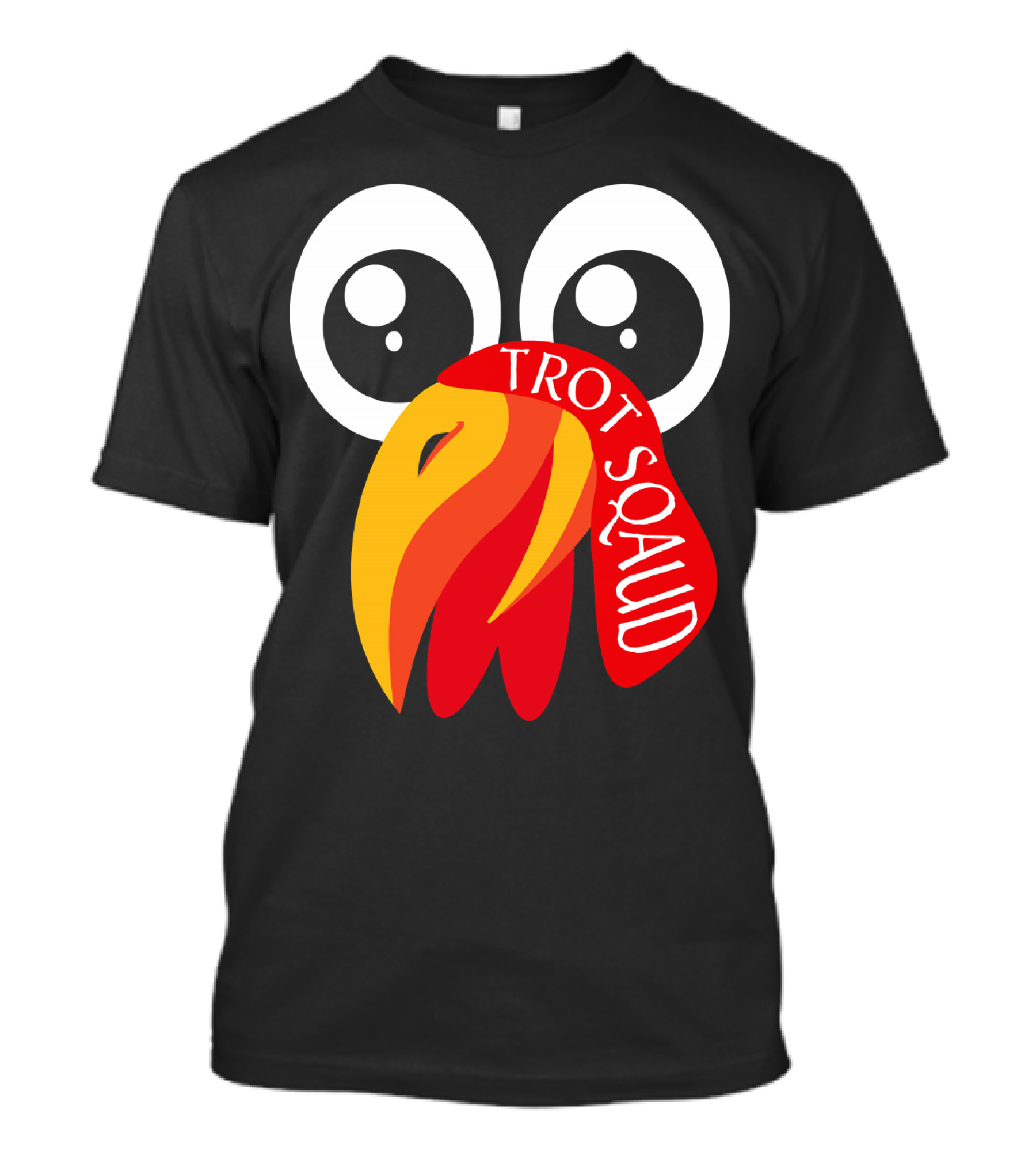 Funny Turkey Face Trot Squad Turkey Trot T-Shirt