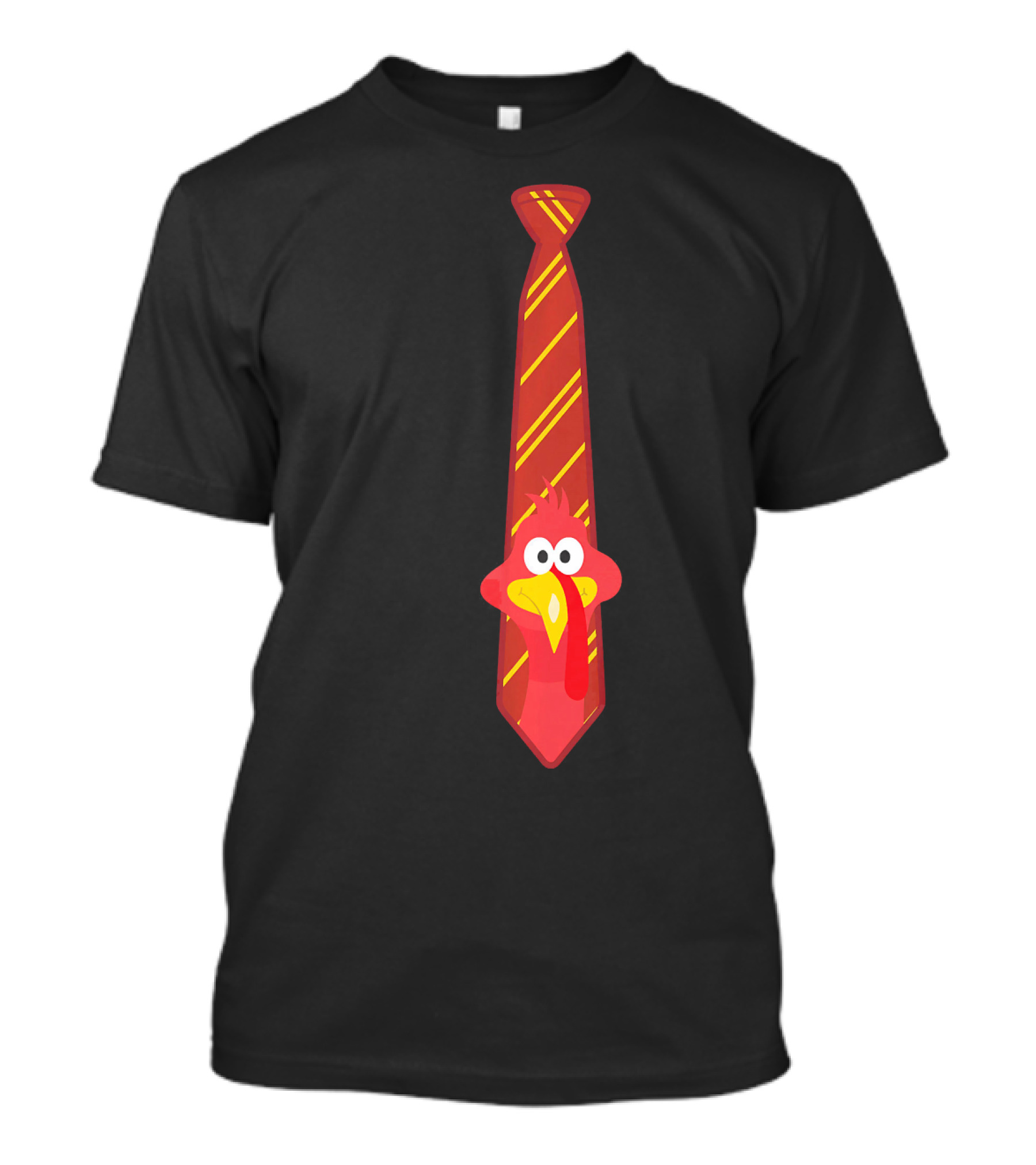 Funny Thanksgiving Turkey Tie Gobble Face T-Shirt