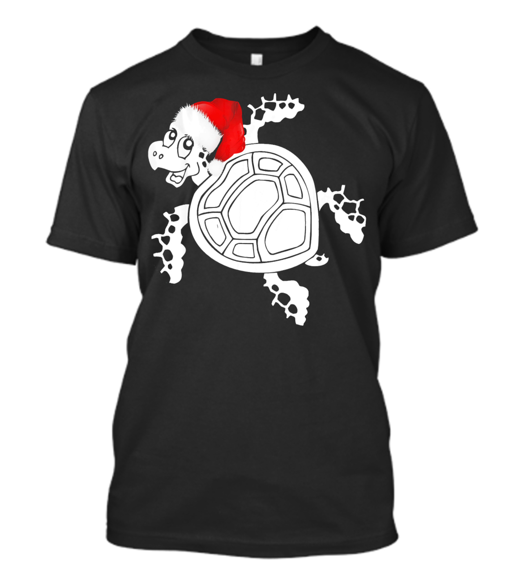 Funny Baby Turtle Christmas Santa Tortoi Hat T-Shirt
