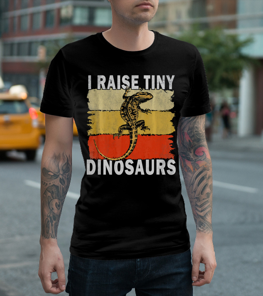 I Raise Tiny Dinosaurs Vintage Lizard T-Shirt