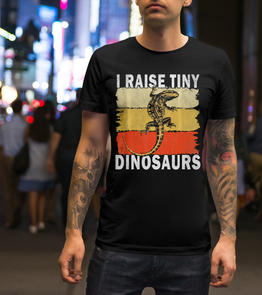 I Raise Tiny Dinosaurs Vintage Lizard T-Shirt