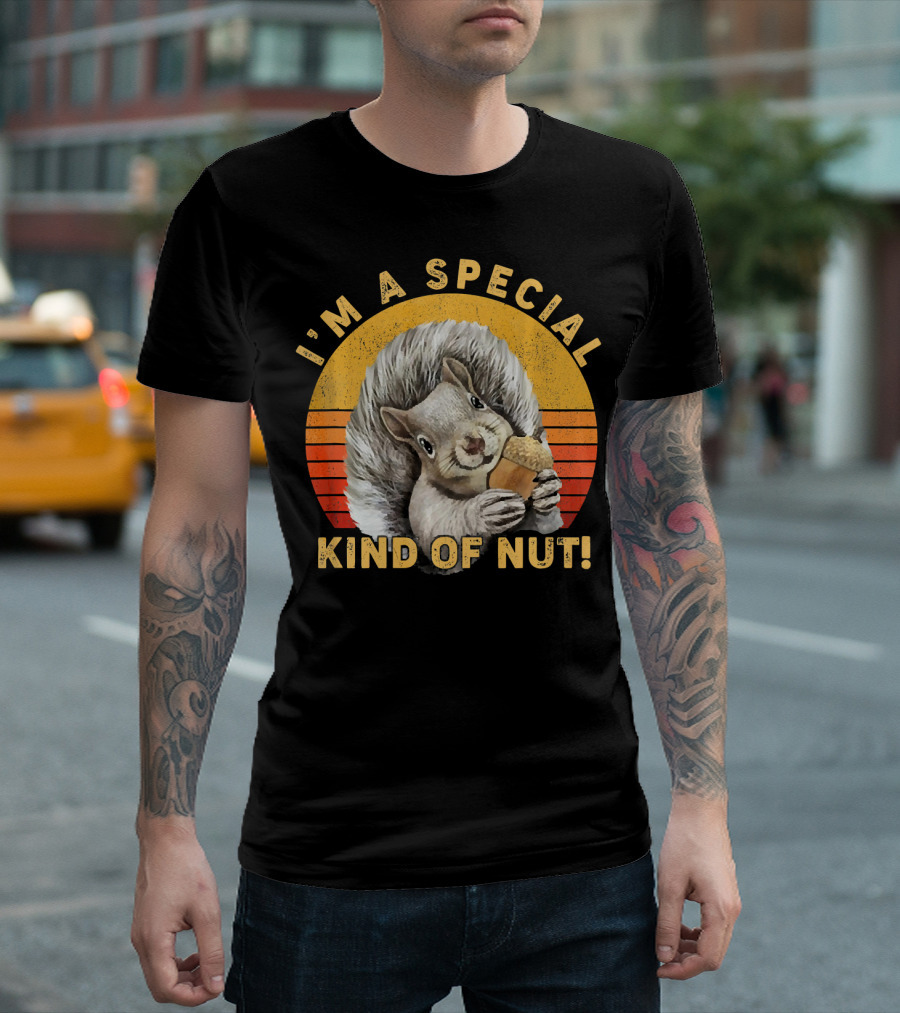 I'm a Special Kind of Nut Squirrel Vintage Sunset T-Shirt