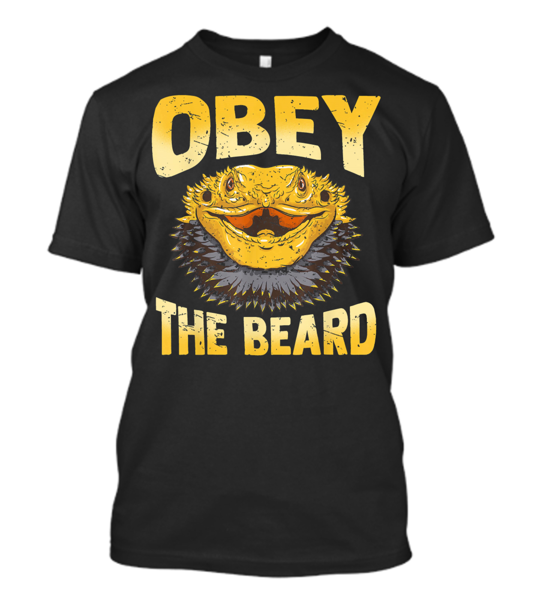 Obey The Beard Funny Beardie Bearded Dragon T-Shirt