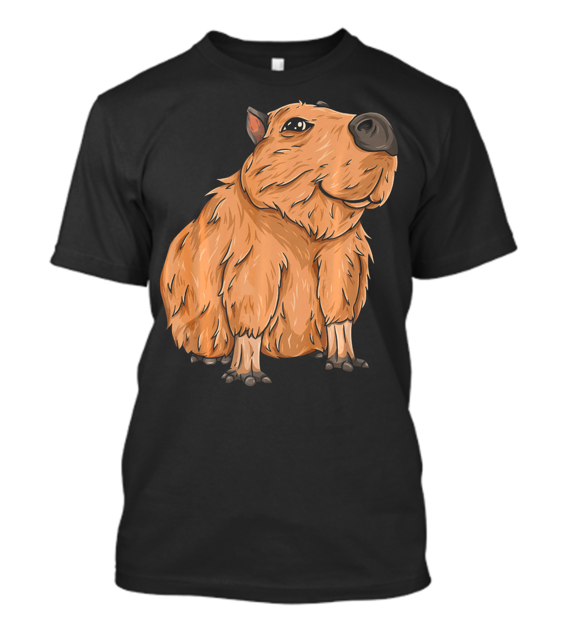 Kawaii Cute Sitting Capybara Rodent T-Shirt
