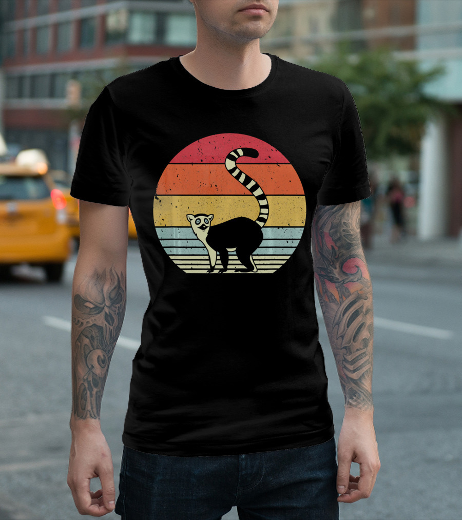 Lemur Vintage Sunset T-Shirt