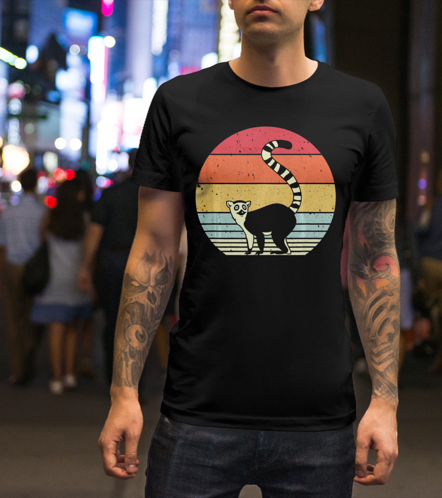 Lemur Vintage Sunset T-Shirt