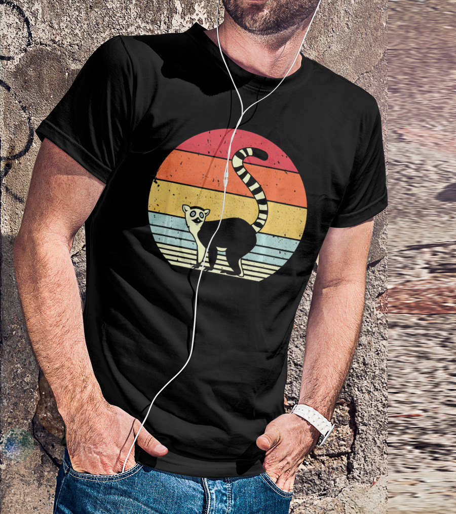 Lemur Vintage Sunset T-Shirt