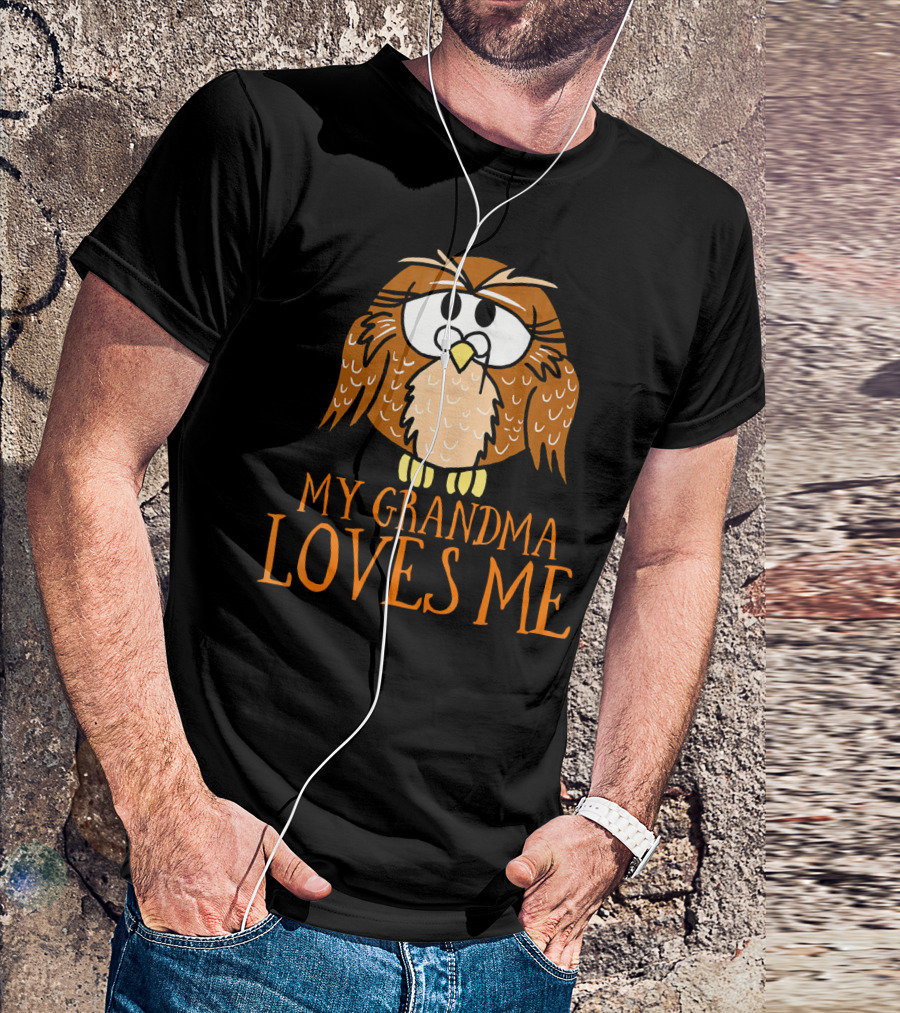 My Grandma Loves Me Owl Hoot Nocturnal T-Shirt