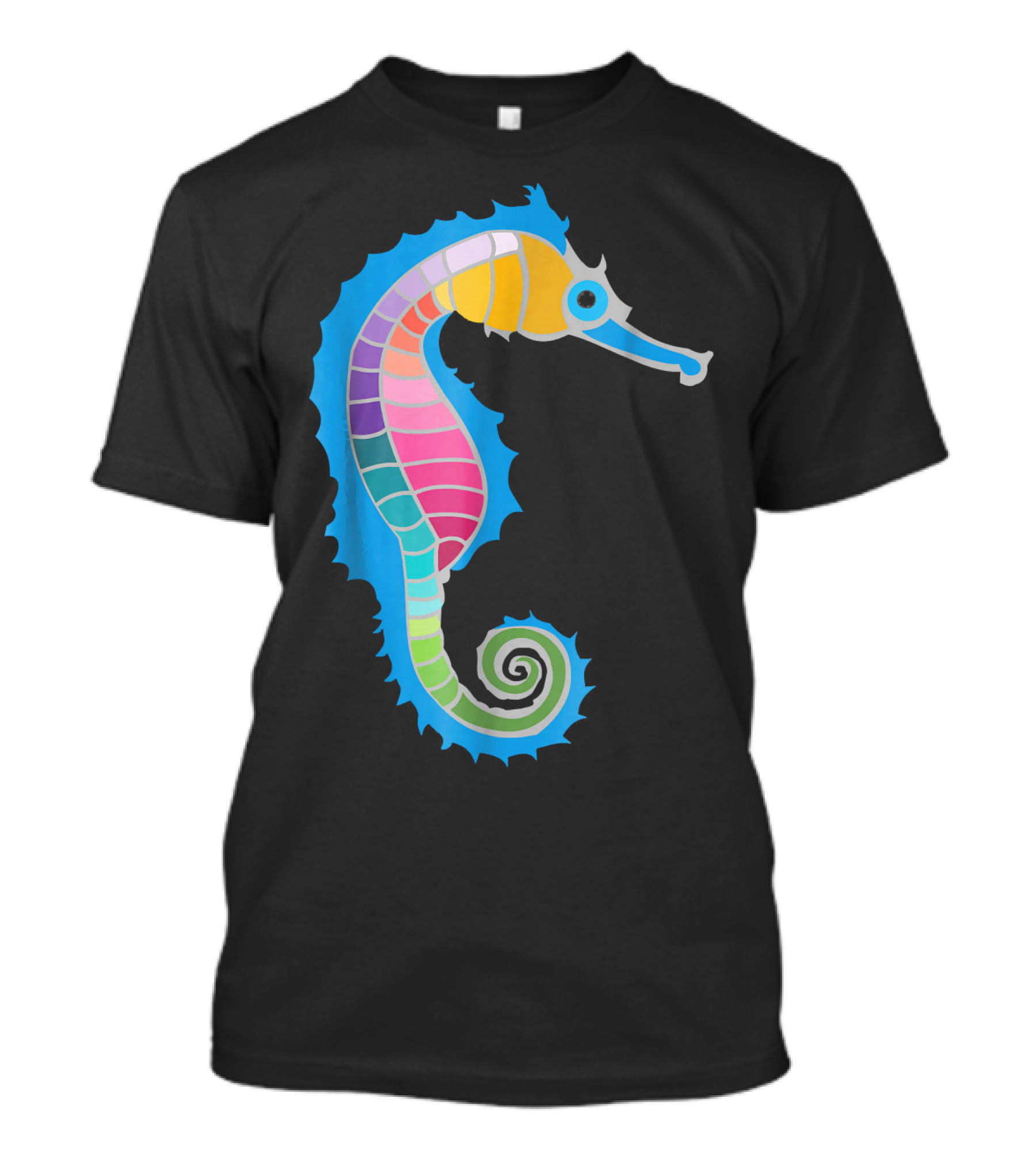 Rainbow Seahorse Colorful Ocean Spirit T-Shirt