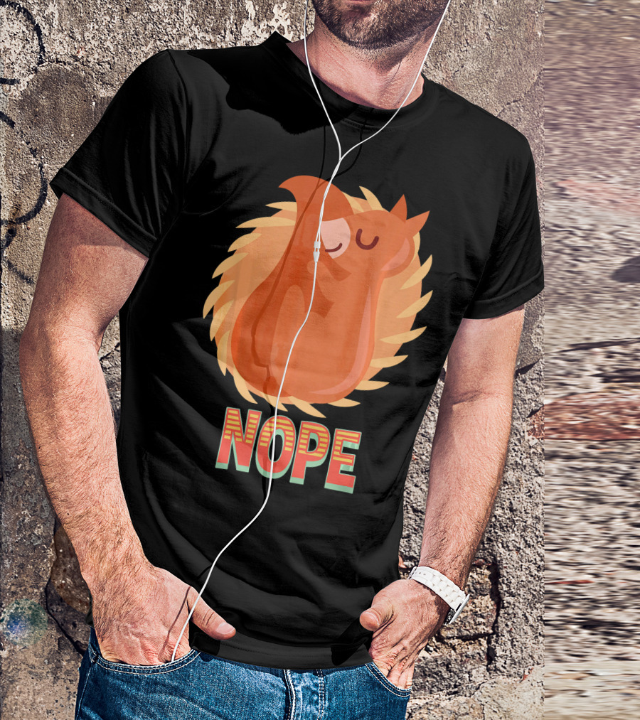 NOPE Sleeping Squirrel In Nest T-Shirt