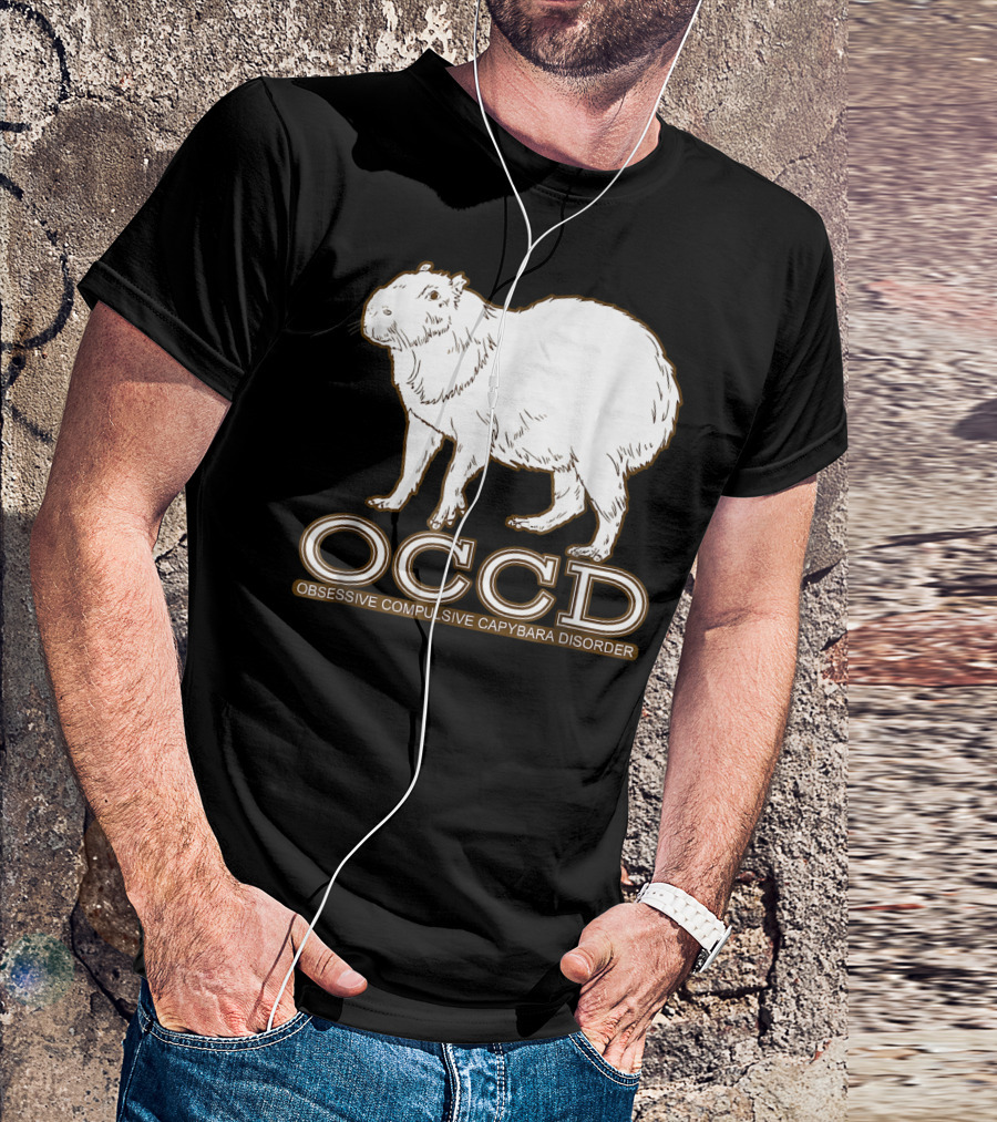 OCCD Obsessive Compulsive Capybara Disorder Cute Guinea T-Shirt