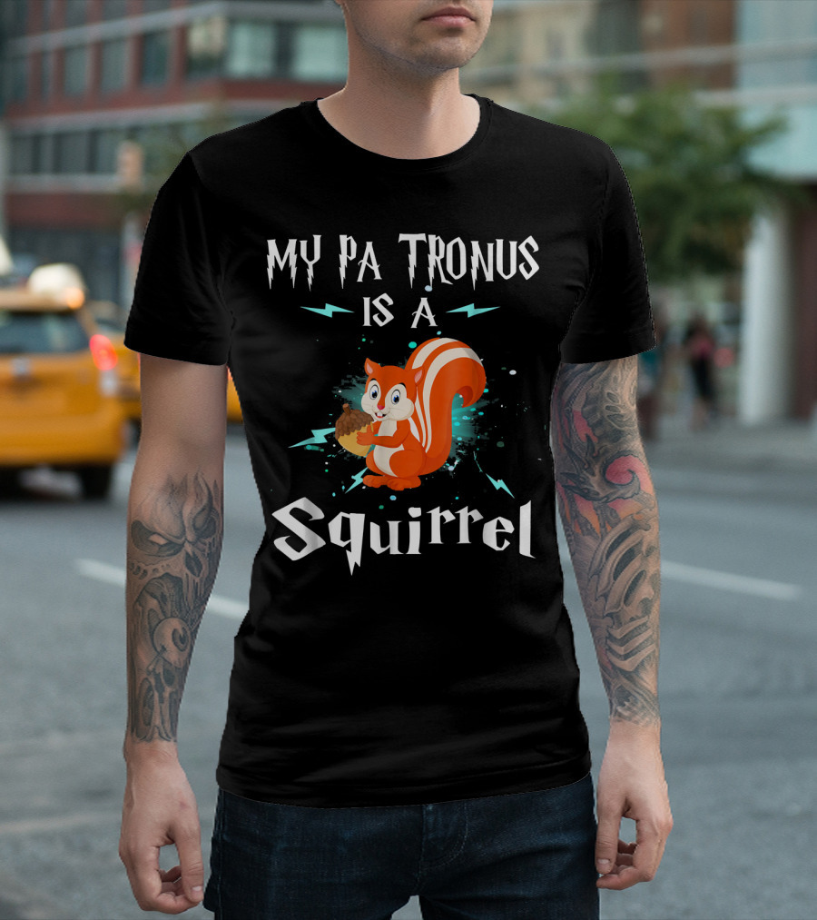 My Patronus Is A Squirrel Funny Squirrel Lightning Acorn T-Shirt