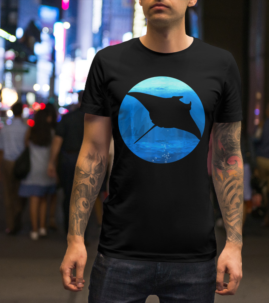 Manta Ray Scuba Diving Ocean Coral Reef Adventure T-Shirt