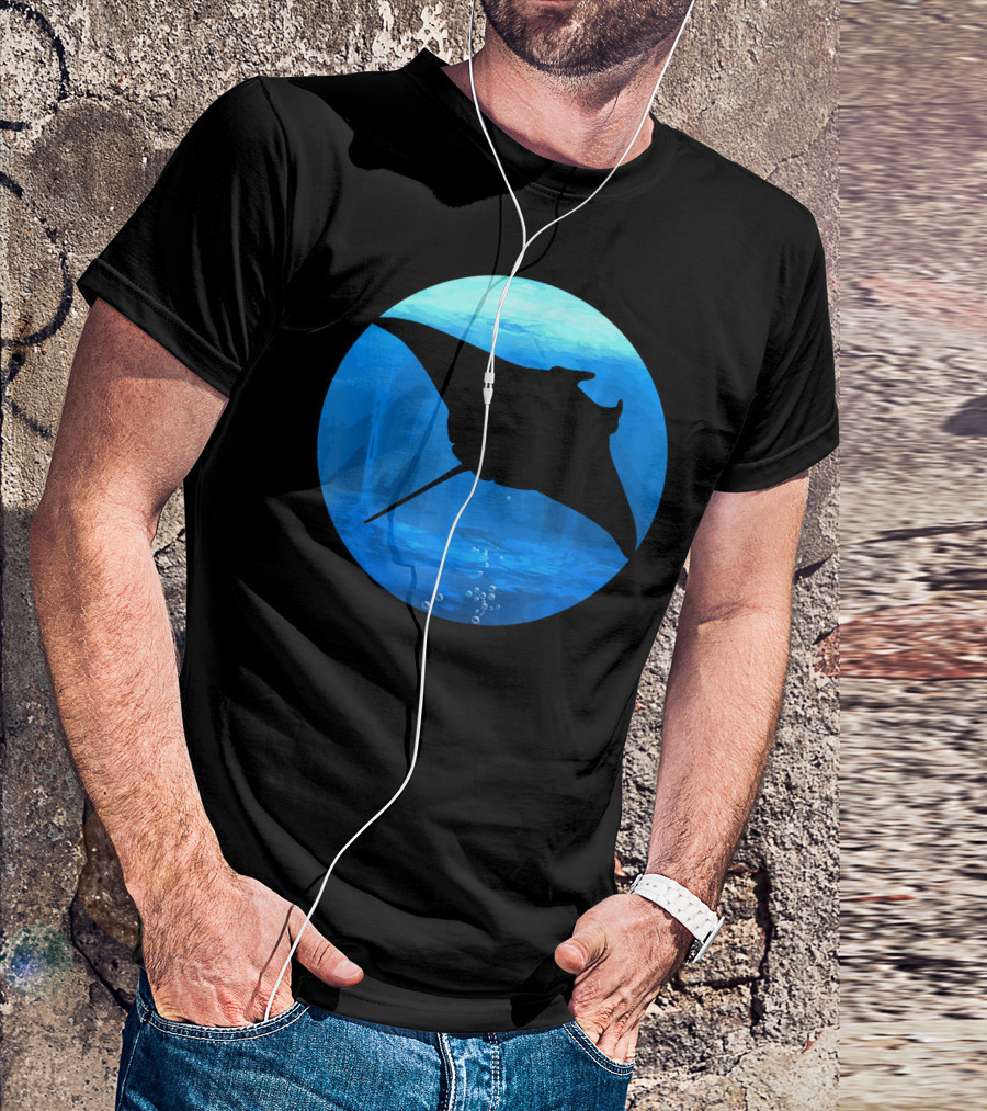 Manta Ray Scuba Diving Ocean Coral Reef Adventure T-Shirt