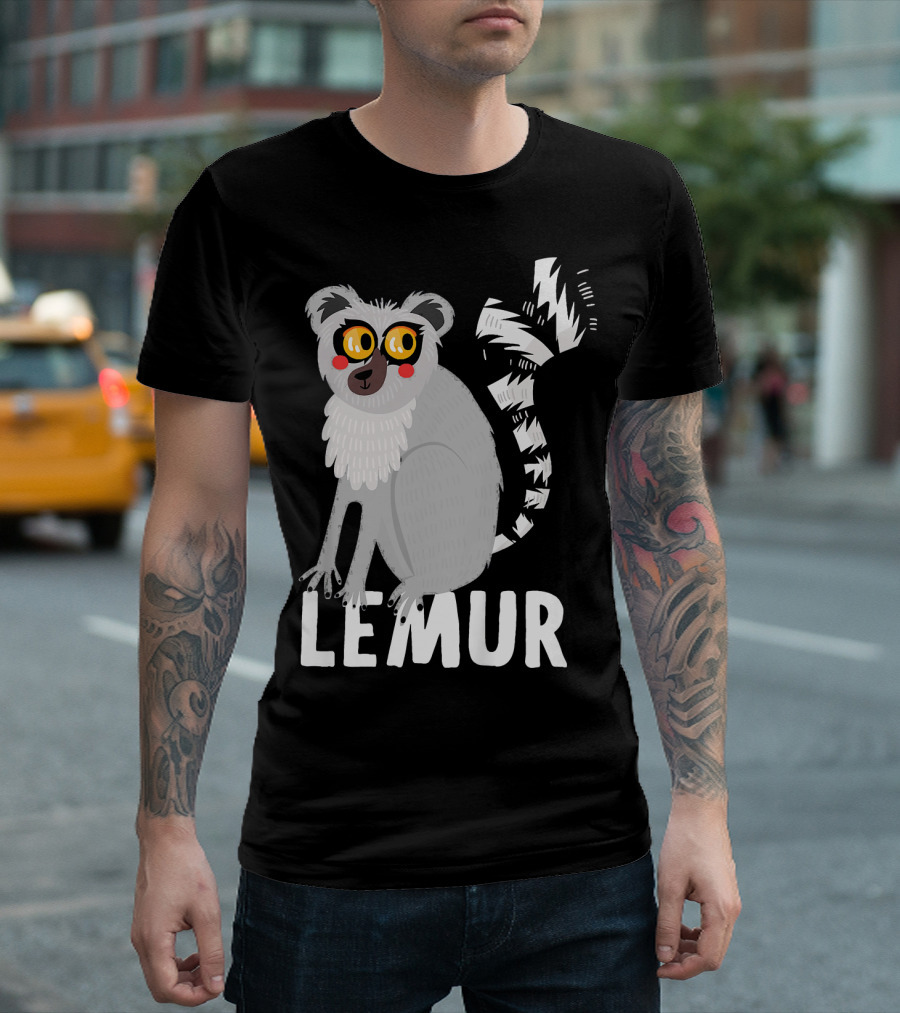 Kids Lemur For Girls With Cute Lemur T-Shirt