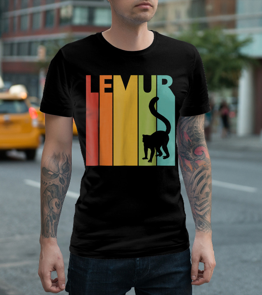 LEMUR LEMUR Vintage Retro T-Shirt