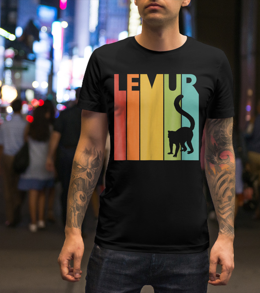 LEMUR LEMUR Vintage Retro T-Shirt