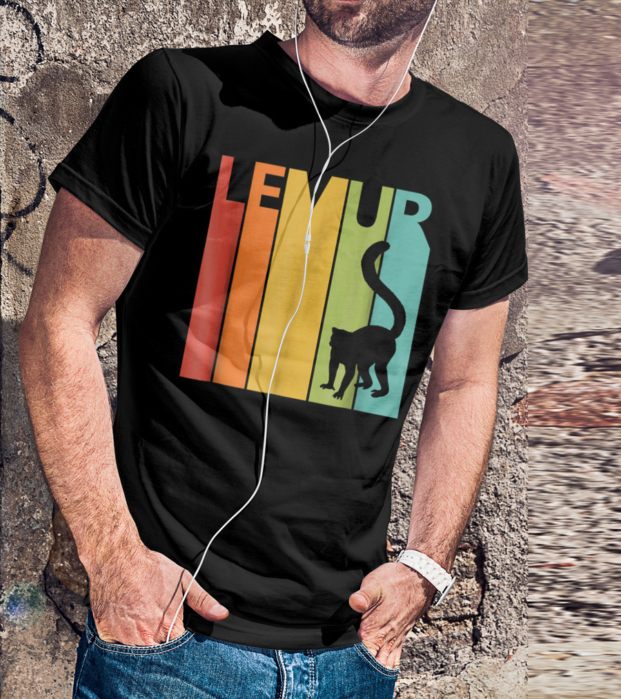 LEMUR LEMUR Vintage Retro T-Shirt