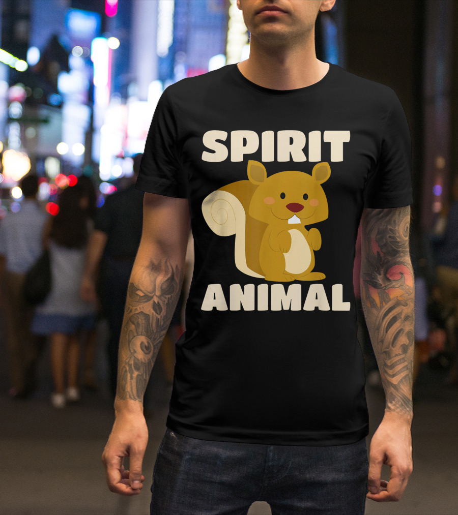 Spirit Animal Cute Cartoon Squirrel T-Shirt
