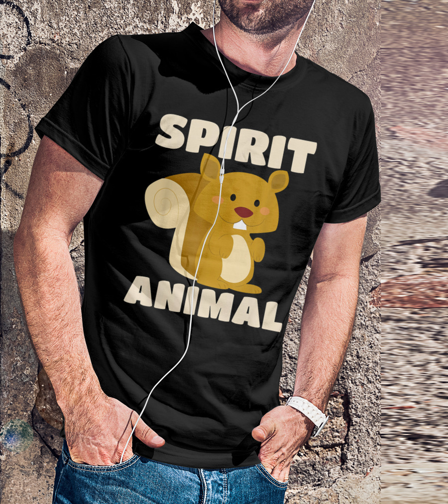 Spirit Animal Cute Cartoon Squirrel T-Shirt
