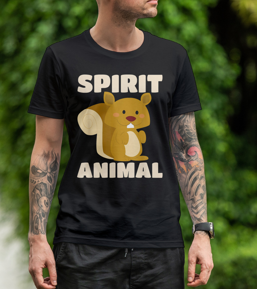 Spirit Animal Cute Cartoon Squirrel T-Shirt