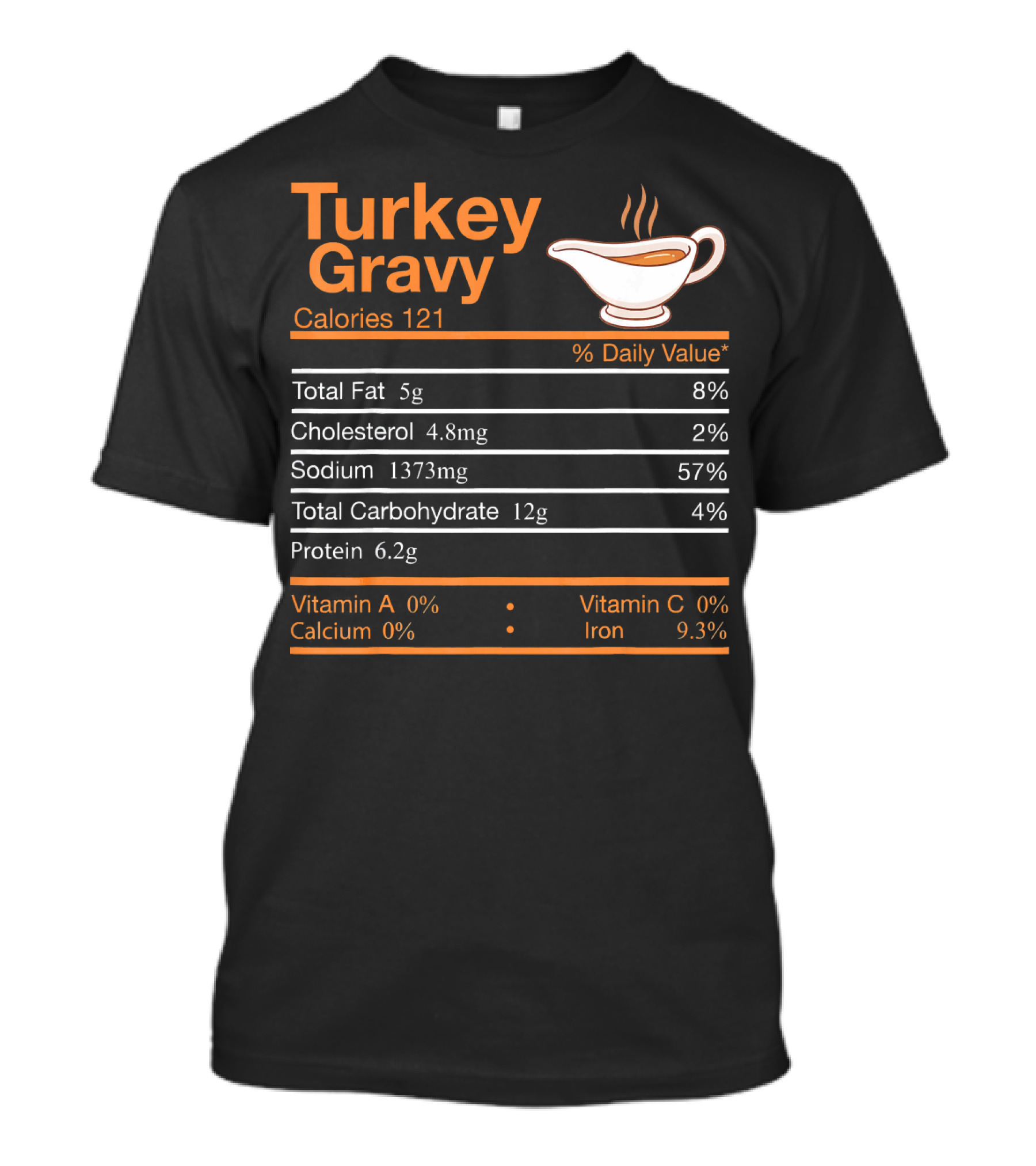 Turkey Gravy Calories Nutrition Facts T-Shirt