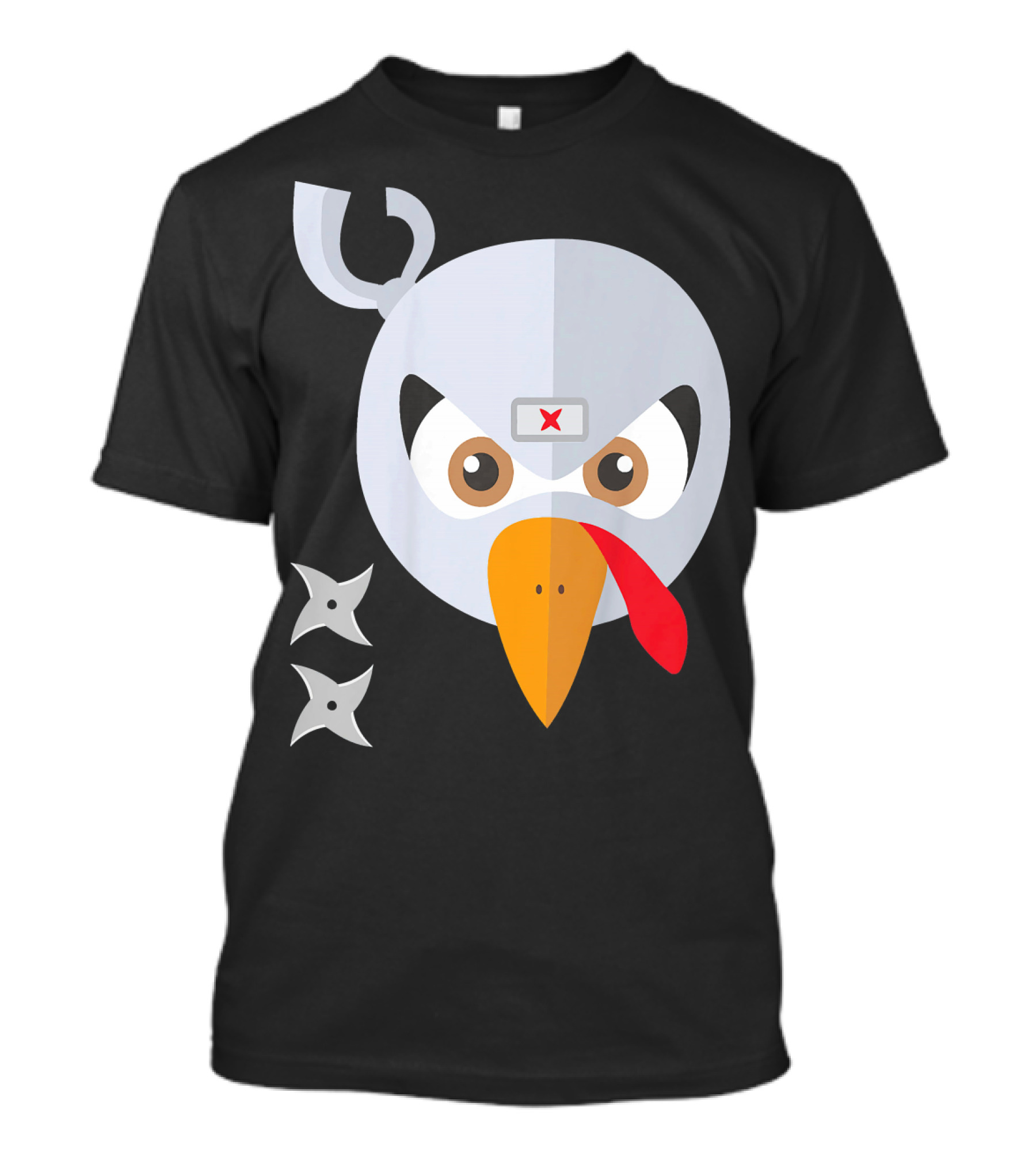 Ninja Turkey With Shuriken Eyes And Headband T-Shirt