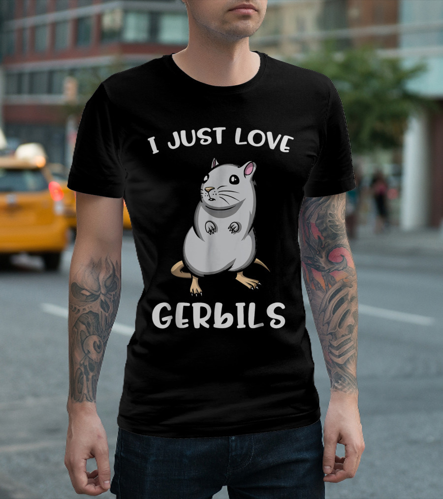 I Just Love Gerbils Cute Mouse Pets T-Shirt